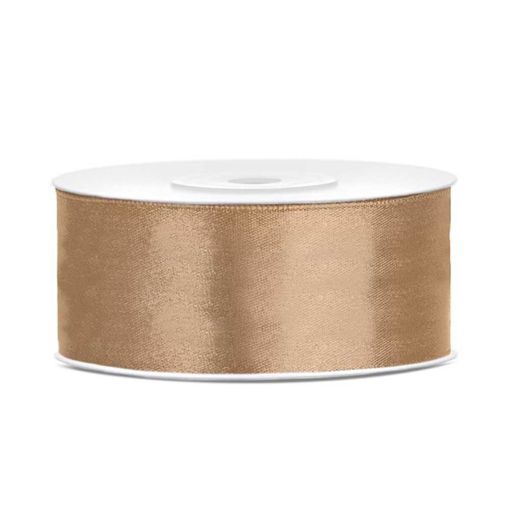 Picture of SATIN RIBBON LIGHT GOLD 25MM PER METRE